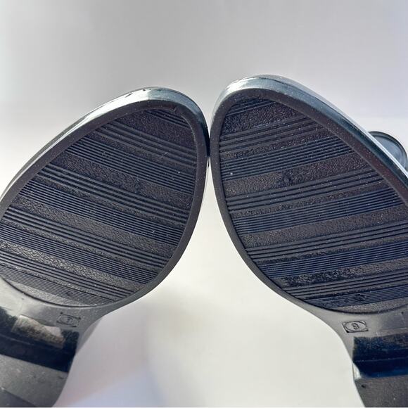 Juicy Couture Black Glitter Rain Boots | Chelsea Jelly Waterproof Size 8 - Picture 6 of 9